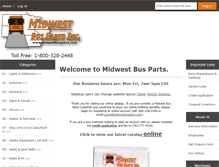 Tablet Screenshot of midwestbusparts.com